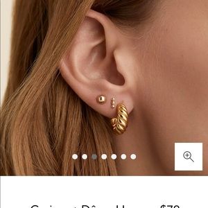 Mejuri mini gold vermeil croissant hoops